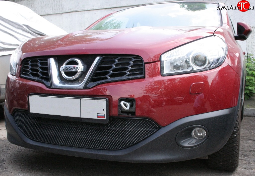 3 899 р. Сетка на бампер Novline  Nissan Qashqai  1 (2010-2013) J10 рестайлинг  с доставкой в г. Чебоксары
