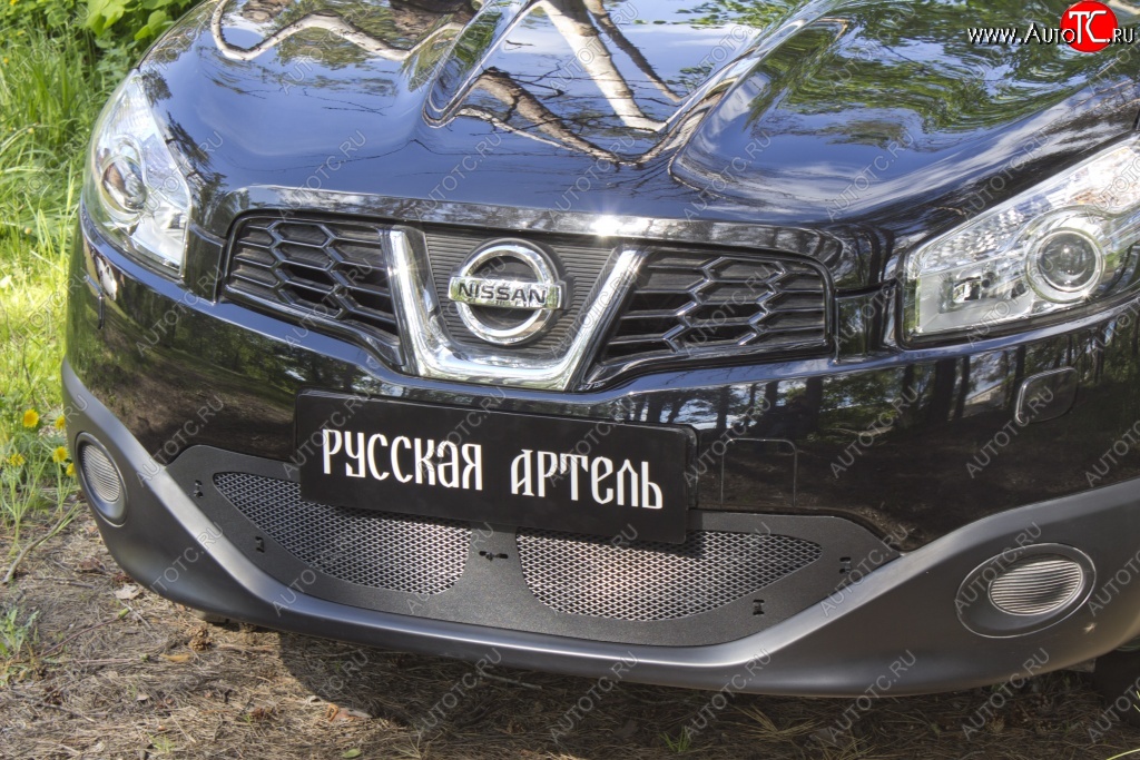 2 409 р. Защитная сетка решетки переднего бампера РА  Nissan Qashqai  1 (2010-2013) J10 рестайлинг  с доставкой в г. Чебоксары