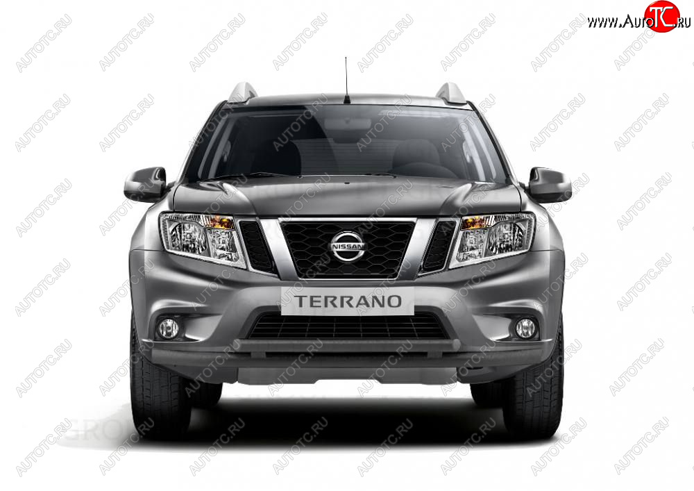 4 849 р. Защита переднего бампера (двойная Ø63 и 51 мм) Petroil Tuning  Nissan Terrano  D10 (2013-2022), Renault Duster  HS (2015-2021) (черный (Шагрень))  с доставкой в г. Чебоксары