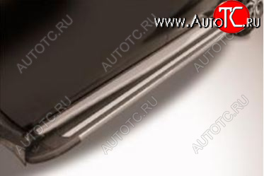 11 299 р. Алюминиевые порожки для ног Slitkoff ❞Luxe Black❝ Nissan Terrano D10 рестайлинг (2016-2022)  с доставкой в г. Чебоксары