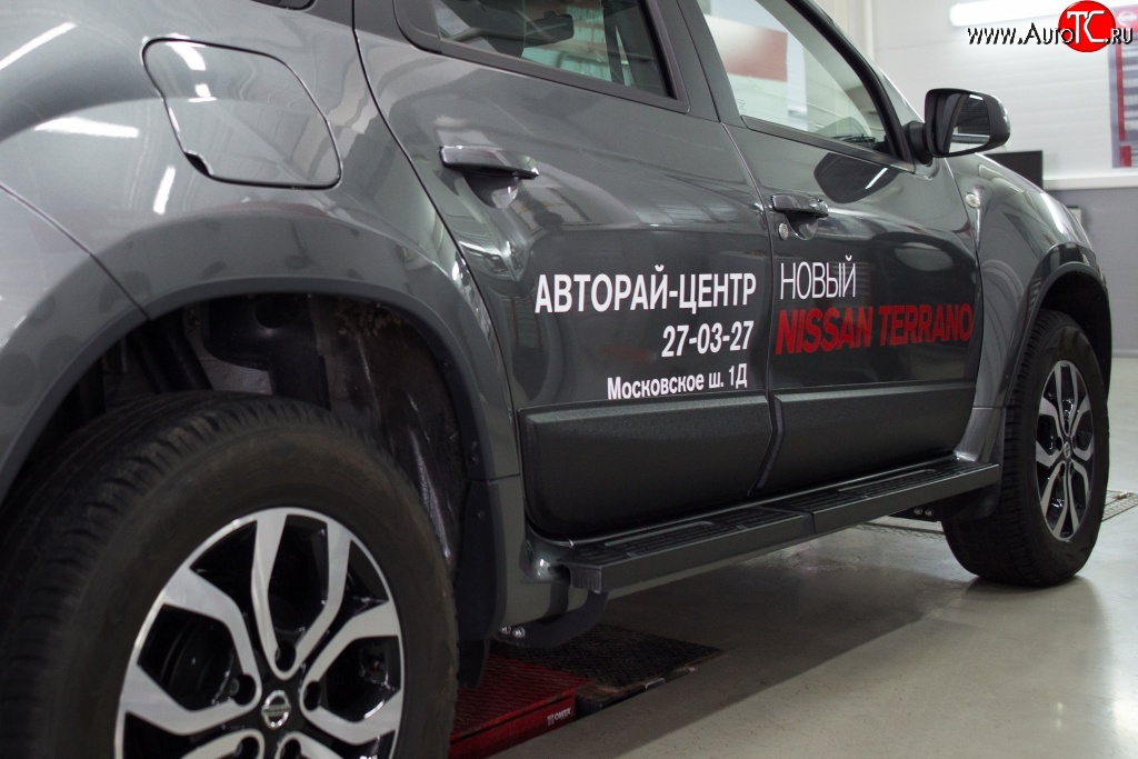 4 829 р. Накладки дверей RA (комплект)  Nissan Terrano  D10 (2013-2022) дорестайлинг, рестайлинг (Поверхность шагрень)  с доставкой в г. Чебоксары