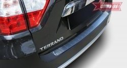 Накладка на задний бампер Souz-96 (штампованная) Nissan Terrano  D10 (2013-2022) дорестайлинг, рестайлинг