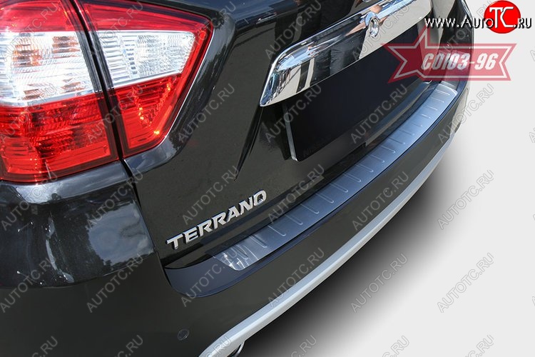 1 889 р. Накладка на задний бампер Souz-96 (штампованная)  Nissan Terrano  D10 (2013-2022) дорестайлинг, рестайлинг  с доставкой в г. Чебоксары