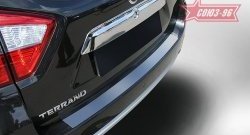 1 574 р. Накладка на задний бампер Souz-96  Nissan Terrano  D10 (2013-2022) дорестайлинг, рестайлинг  с доставкой в г. Чебоксары. Увеличить фотографию 2