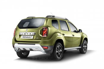 14 699 р. Порожки для ног из трубы Ø51 с алюминиевой площадкой Petroil Tuning Эстонец Nissan Terrano D10 рестайлинг (2016-2022) (Черный (Шагрень))  с доставкой в г. Чебоксары. Увеличить фотографию 2
