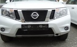 1 469 р. Нижняя сетка на бампер Russtal (черная) Nissan Terrano D10 рестайлинг (2016-2022)  с доставкой в г. Чебоксары. Увеличить фотографию 2