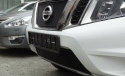 1 469 р. Нижняя сетка на бампер Russtal (черная) Nissan Terrano D10 рестайлинг (2016-2022)  с доставкой в г. Чебоксары. Увеличить фотографию 3