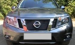 1 469 р. Нижняя сетка на бампер Russtal (черная) Nissan Terrano D10 рестайлинг (2016-2022)  с доставкой в г. Чебоксары. Увеличить фотографию 4