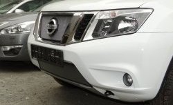 1 539 р. Нижняя сетка на бампер Russtal (хром) Nissan Terrano D10 рестайлинг (2016-2022)  с доставкой в г. Чебоксары. Увеличить фотографию 2