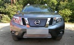 1 539 р. Нижняя сетка на бампер Russtal (хром) Nissan Terrano D10 рестайлинг (2016-2022)  с доставкой в г. Чебоксары. Увеличить фотографию 5