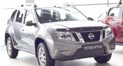 1 449 р. Зимняя заглушка решетки переднего бампера РА  Nissan Terrano  D10 (2013-2022) дорестайлинг, рестайлинг  с доставкой в г. Чебоксары. Увеличить фотографию 2
