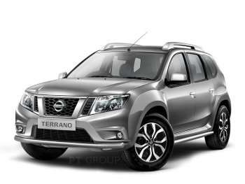14 649 р. Защита переднего бампера (одинарная, Ø63 мм) Petroil Tuning  Nissan Terrano  D10 (2013-2022), Renault Duster  HS (2010-2021) (Нержавеющая полированная сталь)  с доставкой в г. Чебоксары. Увеличить фотографию 2