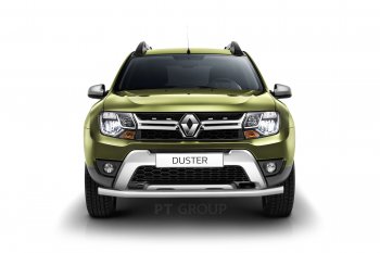 14 649 р. Защита переднего бампера (одинарная, Ø63 мм) Petroil Tuning  Nissan Terrano  D10 (2013-2022), Renault Duster  HS (2010-2021) (Нержавеющая полированная сталь)  с доставкой в г. Чебоксары. Увеличить фотографию 4