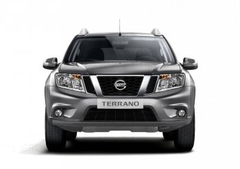 Защита переднего бампера (одинарная, Ø63 мм) Petroil Tuning Renault Duster HS дорестайлинг (2010-2015) (Серебристый (Искра))