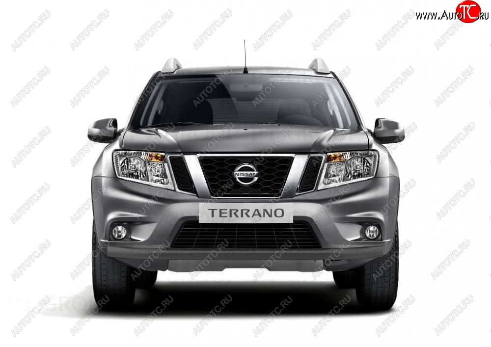 3 899 р. Защита переднего бампера (одинарная, Ø63 мм) Petroil Tuning  Nissan Terrano  D10 (2013-2022), Renault Duster  HS (2010-2021) (Серебристый (Искра))  с доставкой в г. Чебоксары