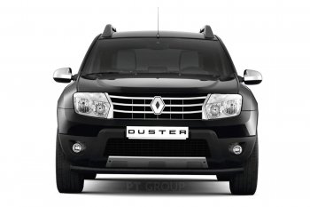 3 899 р. Защита переднего бампера (одинарная, Ø63 мм) Petroil Tuning  Nissan Terrano  D10 (2013-2022), Renault Duster  HS (2010-2021) (Серебристый (Искра))  с доставкой в г. Чебоксары. Увеличить фотографию 6
