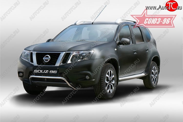 10 979 р. Защита переднего бампера одинарная Souz-96 mini (d42). Nissan Terrano D10 рестайлинг (2016-2022)  с доставкой в г. Чебоксары