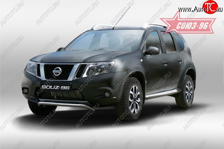 1 169 р. Защита переднего бампера Souz-96 (d60) Nissan Terrano D10 рестайлинг (2016-2022)  с доставкой в г. Чебоксары