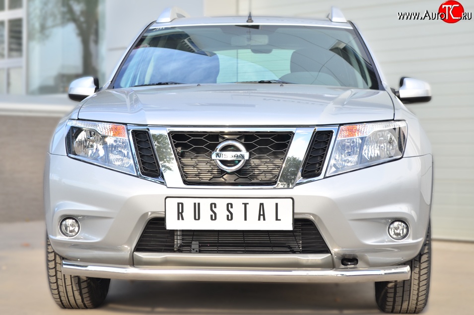13 249 р. Одинарная защита переднего бампера диаметром 63 мм SLITKOFF  Nissan Terrano  D10 (2013-2022) дорестайлинг, рестайлинг  с доставкой в г. Чебоксары