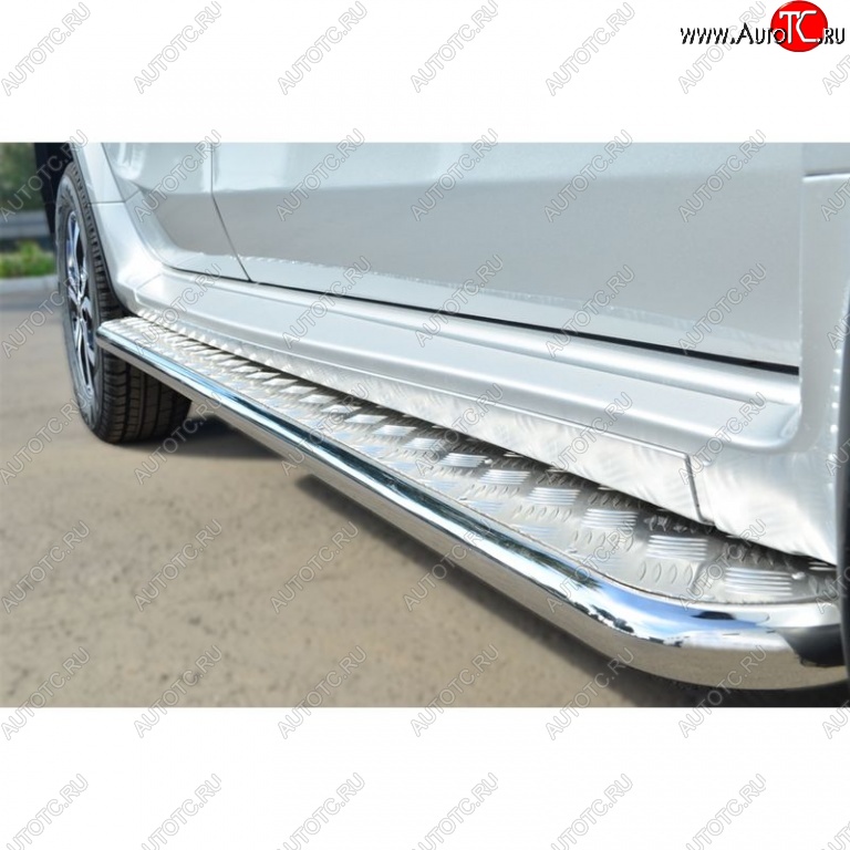 22 999 р. Защита порогов из круглой трубы диаметром 42 мм SLITKOFF v2 Nissan Terrano D10 рестайлинг (2016-2022)  с доставкой в г. Чебоксары