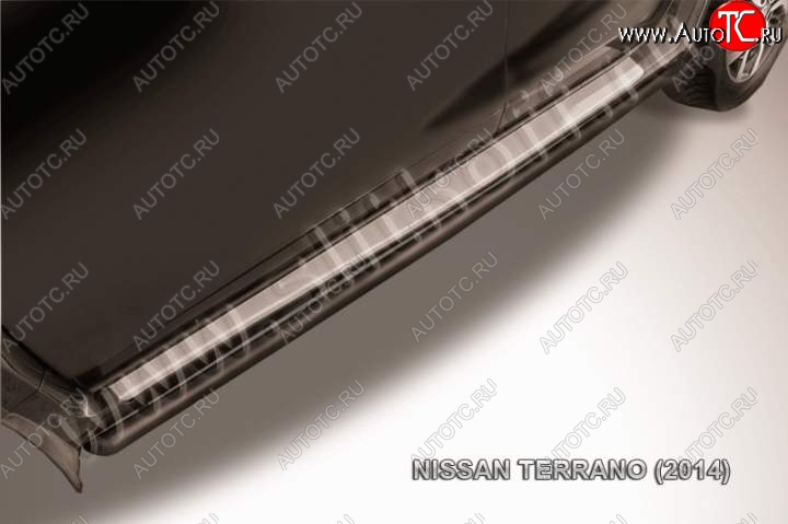 7 899 р. Защита порогов Slitkoff  Nissan Terrano  D10 (2013-2022) дорестайлинг, рестайлинг (Цвет: серебристый)  с доставкой в г. Чебоксары
