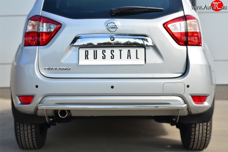 12 999 р. Одинарная защита заднего бампера из трубы диаметром 42 мм SLITKOFF  Nissan Terrano  D10 (2013-2022) дорестайлинг, рестайлинг  с доставкой в г. Чебоксары