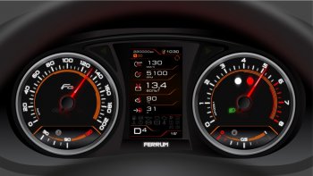 Приборная панель Ferrum GF 890 PH2 (подсветка оранжевый и голубой)  