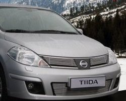 Декоративная вставка воздухозаборника Souz-96 Nissan Tiida  1 седан (2010-2014) C11 рестайлинг