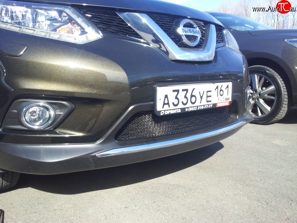 1 799 р. Сетка на бампер Novline  Nissan X-trail  3 T32 (2013-2018) дорестайлинг  с доставкой в г. Чебоксары