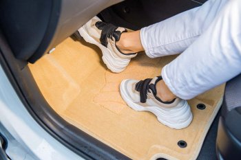 7 399 р. Текстильные 3D коврики в салон SEINTEX бежевые Nissan X-trail 3 T32 рестайлинг (2017-2022)  с доставкой в г. Чебоксары. Увеличить фотографию 3