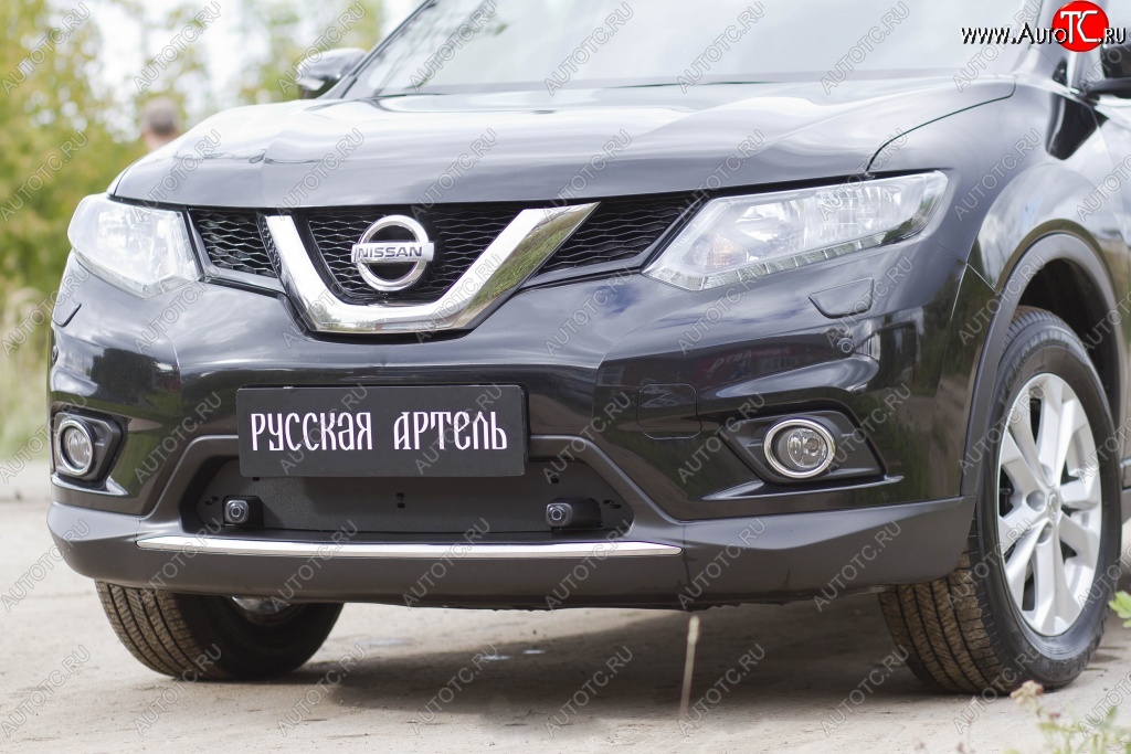 1 059 р. Зимняя заглушка решетки переднего бампера РА  Nissan X-trail  3 T32 (2013-2018) дорестайлинг  с доставкой в г. Чебоксары