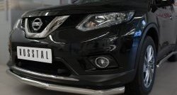 14 499 р. Одинарная защита переднего бампера диаметром 63 мм SLITKOFF  Nissan X-trail  3 T32 (2013-2018) дорестайлинг  с доставкой в г. Чебоксары. Увеличить фотографию 2