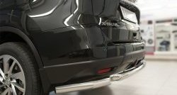 14 549 р. Одинарная защита заднего бампера из трёх труб диаметром 63 мм SLITKOFF  Nissan X-trail  3 T32 (2017-2022) рестайлинг  с доставкой в г. Чебоксары. Увеличить фотографию 3