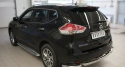 14 549 р. Одинарная защита заднего бампера из трёх труб диаметром 63 мм SLITKOFF  Nissan X-trail  3 T32 (2017-2022) рестайлинг  с доставкой в г. Чебоксары. Увеличить фотографию 4