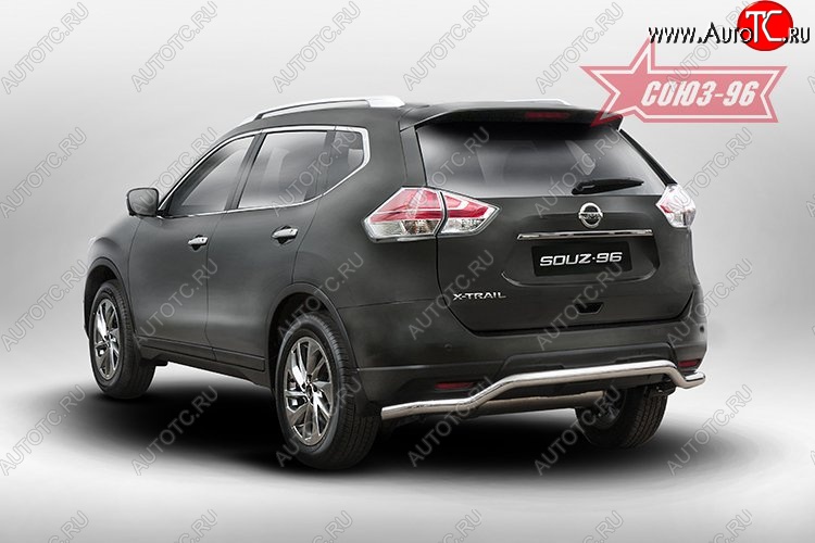 11 339 р. Защита заднего бампера Souz-96 (d60) Nissan X-trail 3 T32 рестайлинг (2017-2022)  с доставкой в г. Чебоксары