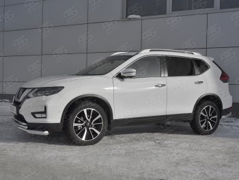 17 949 р. Защита переднего бампера (Ø63 и 42 мм)  Nissan X-trail  3 T32 (2013-2018) дорестайлинг  с доставкой в г. Чебоксары. Увеличить фотографию 2
