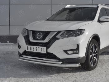 17 949 р. Защита переднего бампера (Ø63 и 42 мм)  Nissan X-trail  3 T32 (2013-2018) дорестайлинг  с доставкой в г. Чебоксары. Увеличить фотографию 4