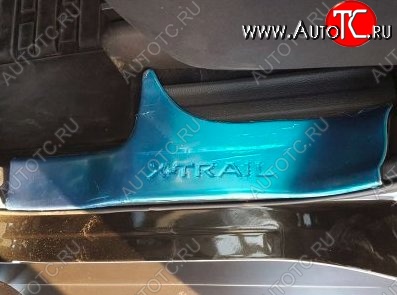 8 599 р. Накладки на порожки автомобиля CT v1 Nissan X-trail 3 T32 рестайлинг (2017-2022)  с доставкой в г. Чебоксары