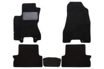 Коврики салона (текстиль) Klever Premium Nissan X-trail  2 T31 (2007-2015) дорестайлинг, рестайлинг (черные)