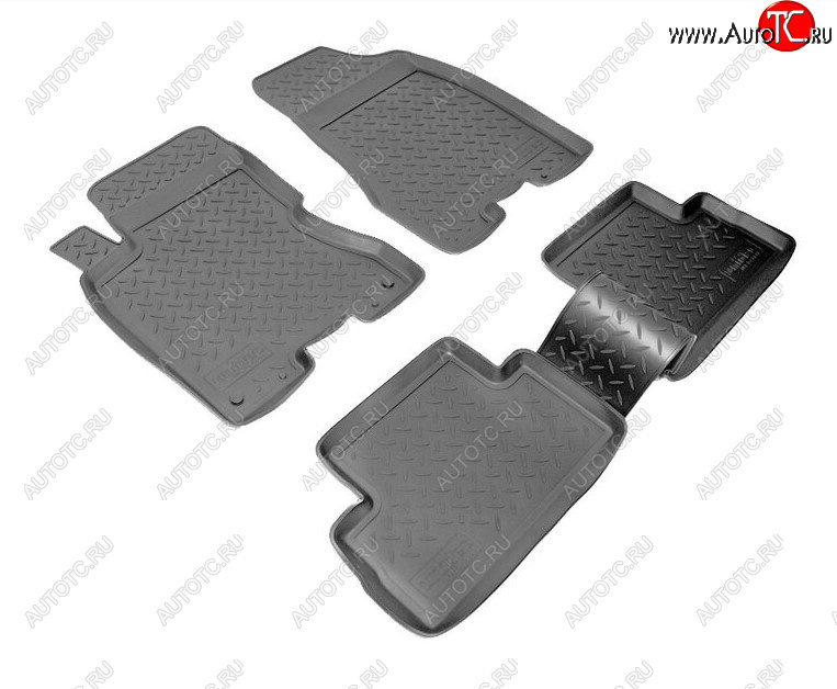 2 259 р. Комплект салонных ковриков Norplast Unidec Nissan X-trail 2 T31 дорестайлинг (2007-2011) (Цвет: черный)  с доставкой в г. Чебоксары