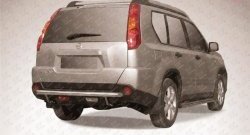 Одинарная защита заднего бампера из трубы диаметром 57 мм Slitkoff Nissan X-trail  2 T31 (2007-2011) дорестайлинг