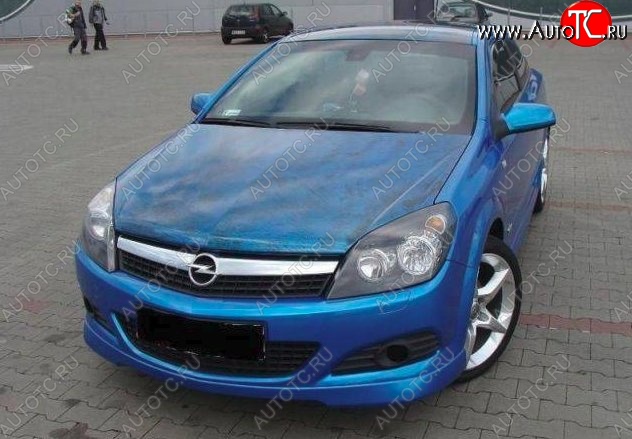 2 999 р. Накладка на передний бампер OPC-Line Opel Astra H GTC хэтчбек 3 дв. рестайлинг (2006-2011) (Неокрашенная)  с доставкой в г. Чебоксары