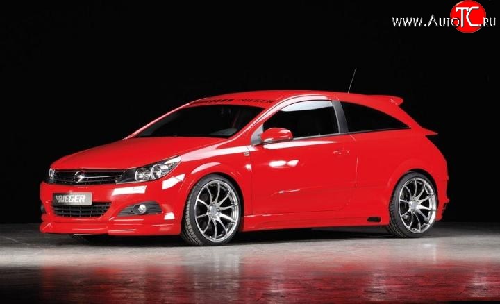 8 199 р. Пороги накладки Rieger Opel Astra H GTC хэтчбек 3 дв. дорестайлинг (2004-2006) (Неокрашенные)  с доставкой в г. Чебоксары