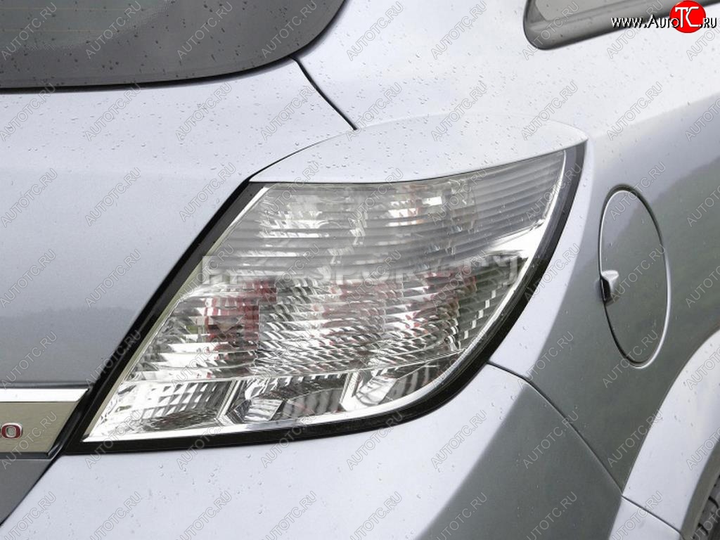1 149 р. Реснички на фонари Tuning-Sport Opel Astra H GTC хэтчбек 3 дв. рестайлинг (2006-2011) (Неокрашенные)  с доставкой в г. Чебоксары