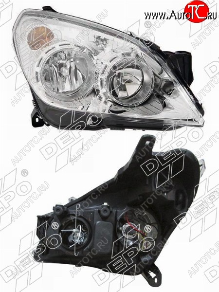 11 449 р. Правая фара DEPO Opel Astra H универсал рестайлинг (2007-2015)  с доставкой в г. Чебоксары