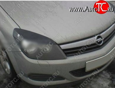 1 599 р. Реснички на фары CT Opel Astra H GTC хэтчбек 3 дв. рестайлинг (2006-2011) (Неокрашенные)  с доставкой в г. Чебоксары
