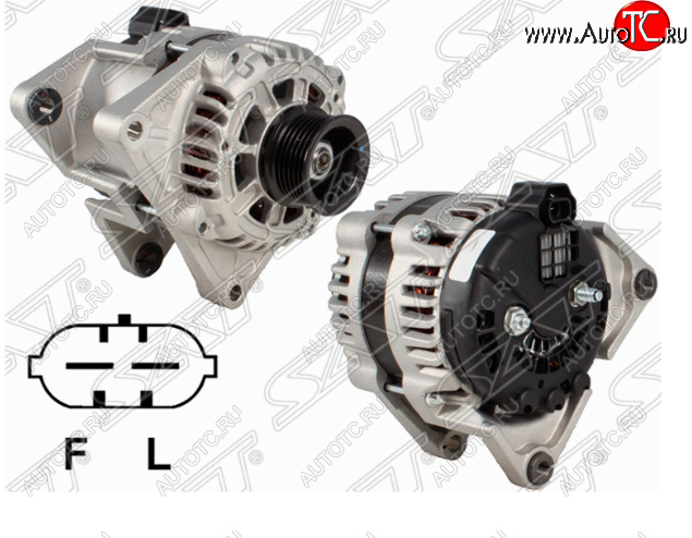 12 649 р. Генератор SAT (12V/100A)  Chevrolet Cruze ( J300,  J305) (2009-2012), Opel Astra  J (2009-2012)  с доставкой в г. Чебоксары