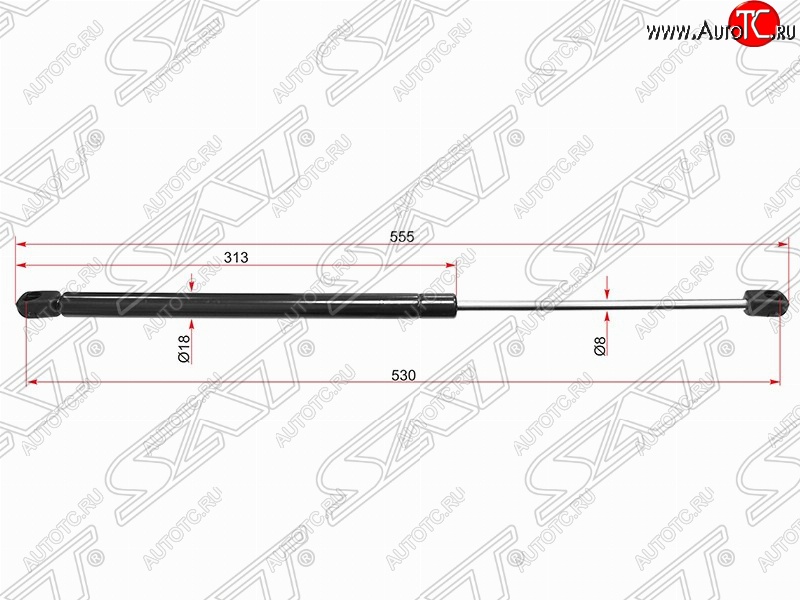 529 р. Газовый упор крышки багажника SAT  Opel Astra  G (1998-2005) седан  с доставкой в г. Чебоксары