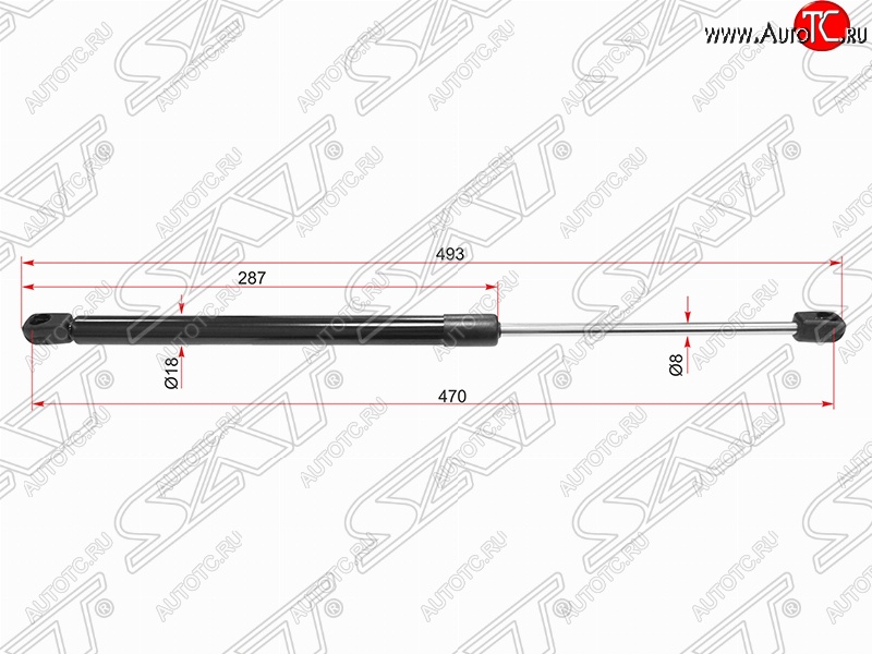 569 р. Газовый упор крышки багажника SAT  Opel Corsa  C (2000-2006)  с доставкой в г. Чебоксары
