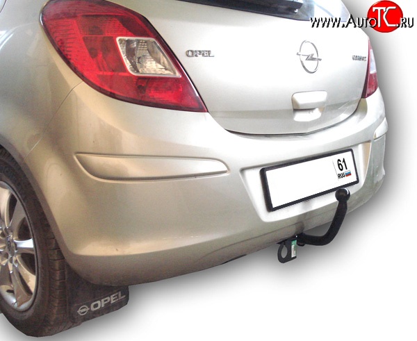 5 199 р. Фаркоп (хетчбек) Лидер Плюс Opel Corsa D 2-ой рестайлинг, хэтчбэк 3 дв. (2011-2014) (Без электропакета)  с доставкой в г. Чебоксары